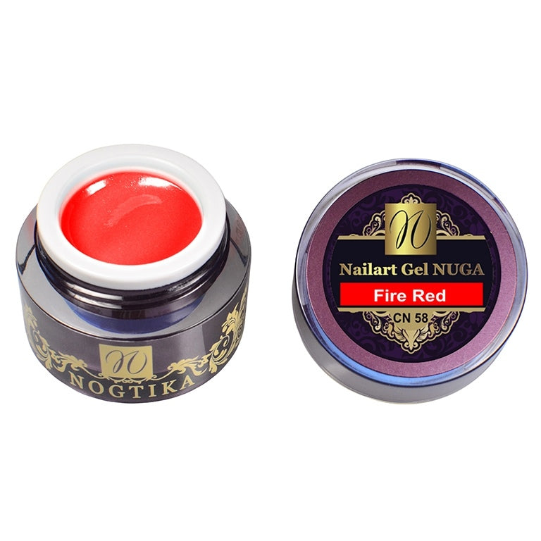 Gel color nail art NUGA (senza strato di dispersione) "Fire Red"