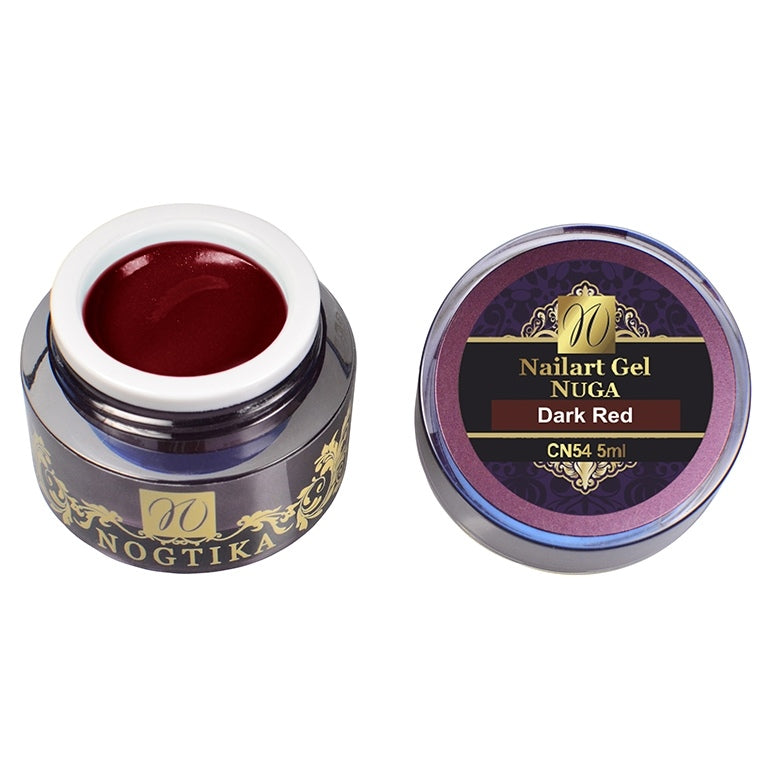 Nailart Color Gel NUGA (without sweat layer) 'Dark Red'