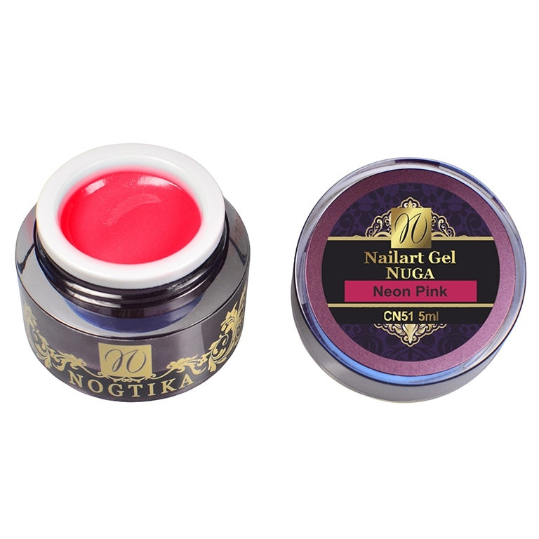 Nailart Color Gel NUGA (without sweat layer) 'Neon Pink'