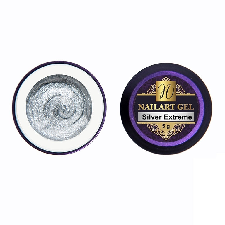 Nail art color gel (without sweat layer) 'Silver Extreme'