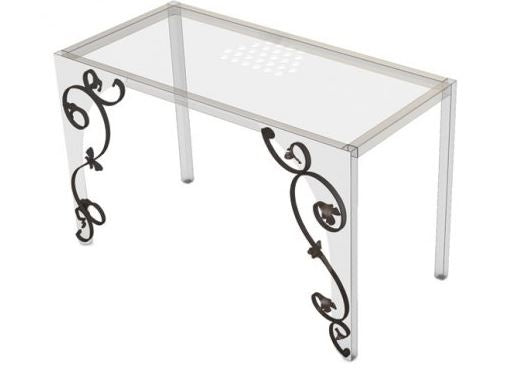 Front panel Baroque A forged silver