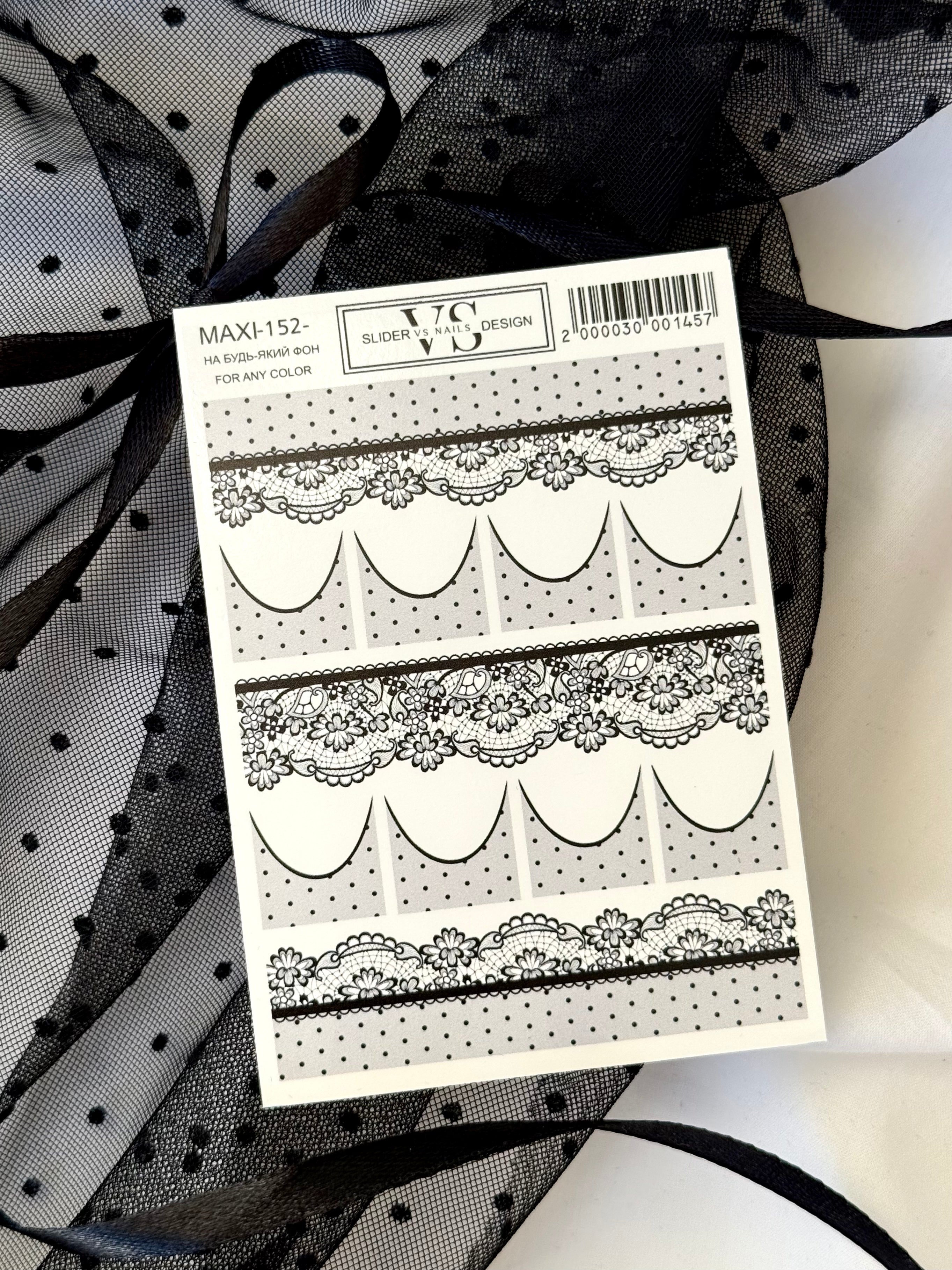 Slider maxi Lace (Wasserlösliche Aufkleber) 152 von VS Nails
