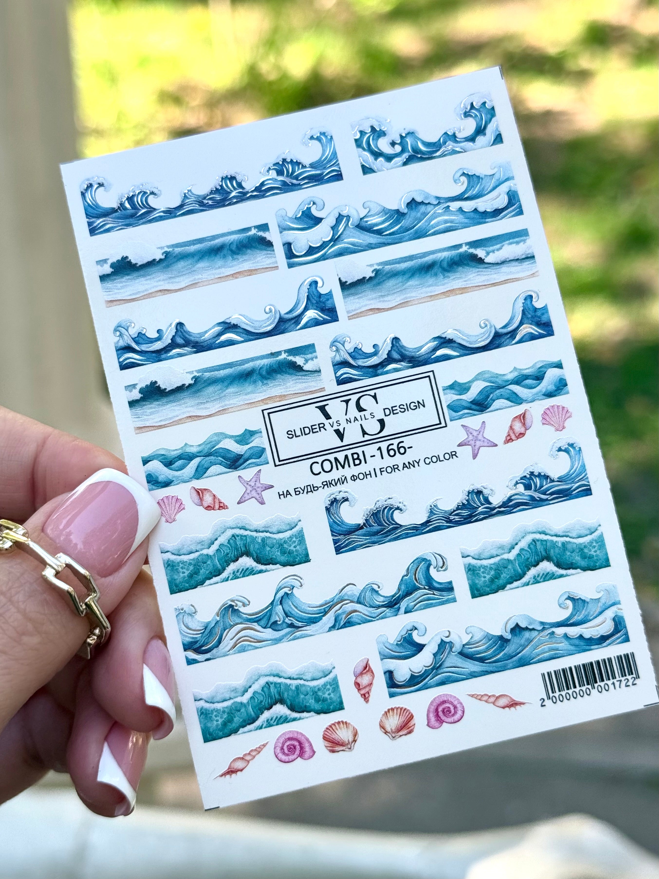 Slider mit Folie (Wasserlösliche Aufkleber) von VS Nails 166 COMBI FOIL