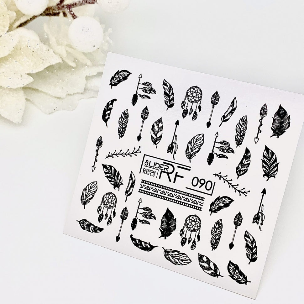 Sticker Design RF090 Feather (Water-soluble Stickers) Slider