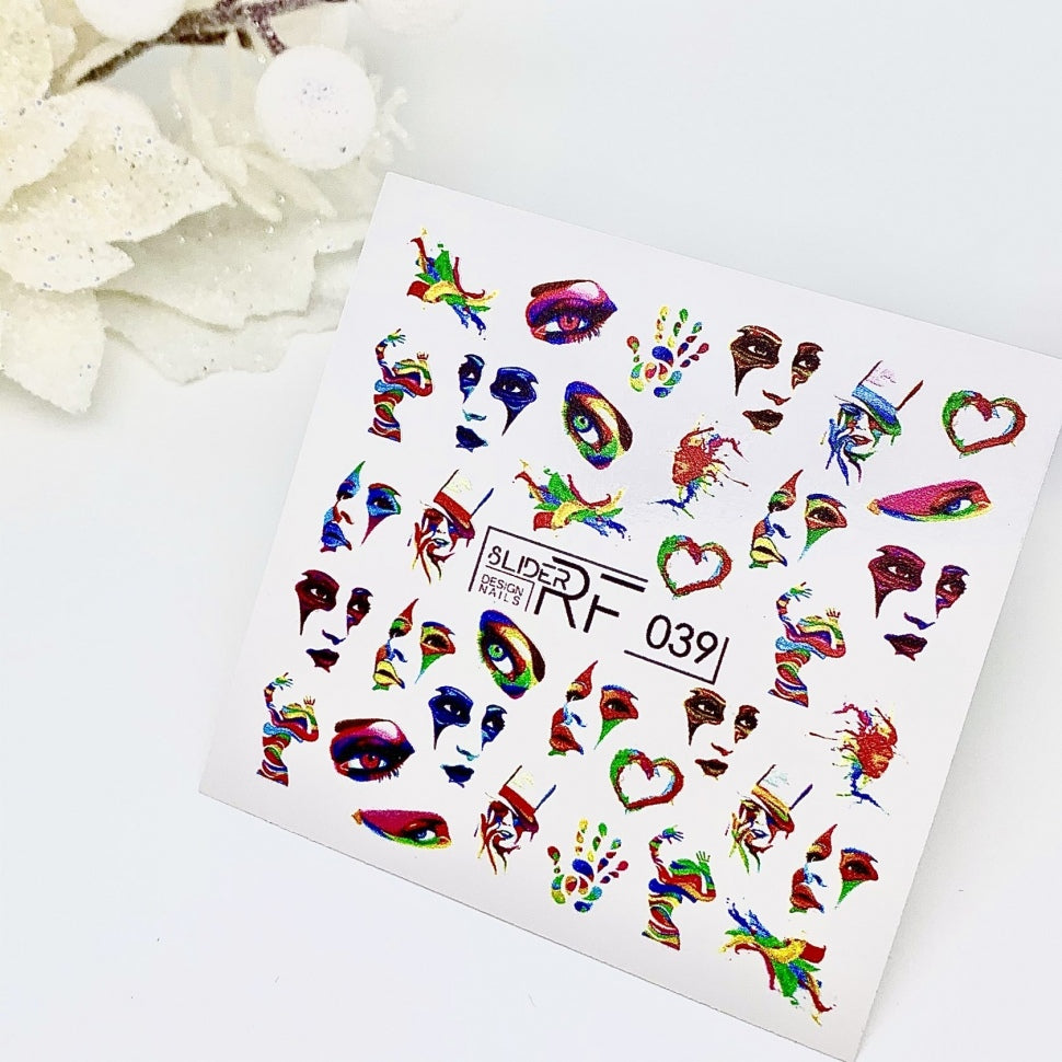 Sticker Design RF039 Faces (Water-soluble Stickers) Slider
