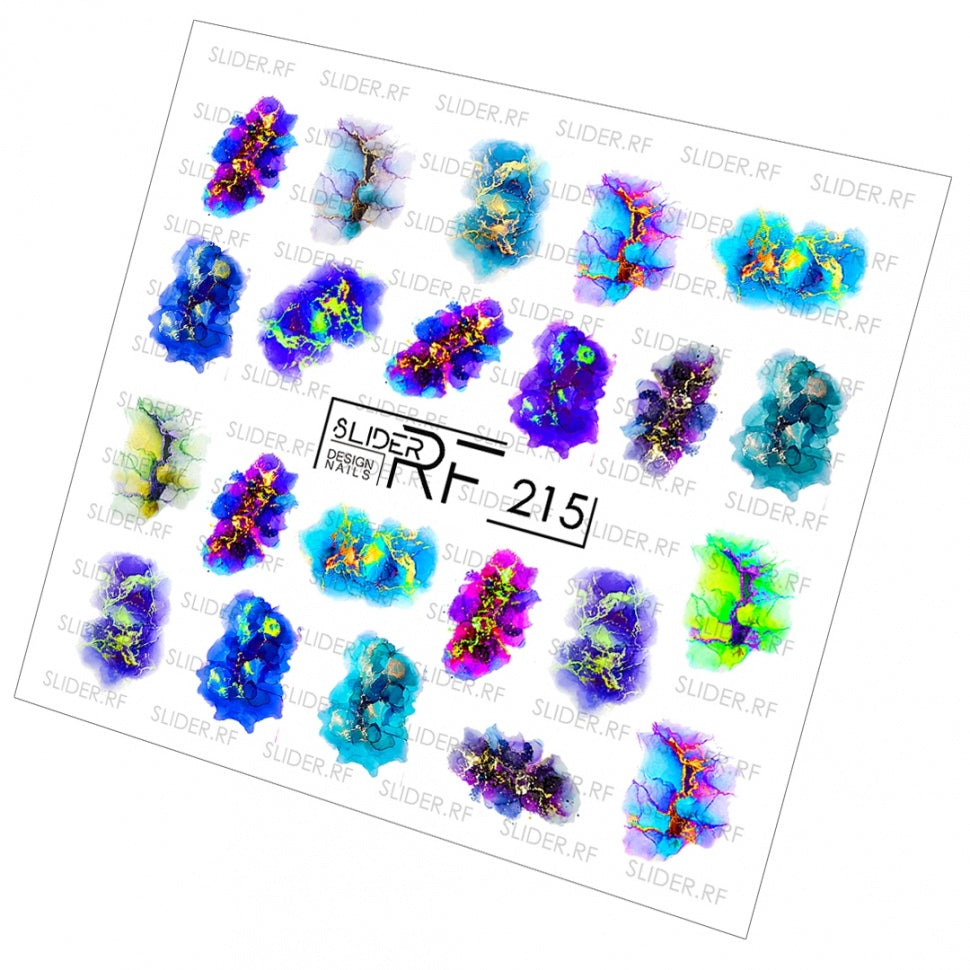 Sticker Design RF215 Мрамор (водорастворимые наклейки) Слайдер