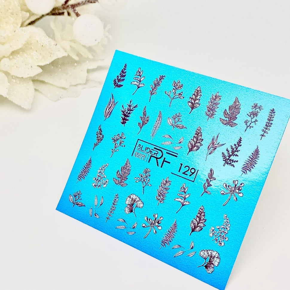 Sticker Design RF129 Leaves (Water-soluble Stickers) Slider