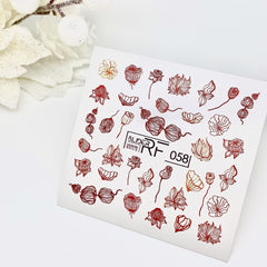 Sticker Design RF058 Blumen (Wasserlösliche Aufkleber) Слайдер