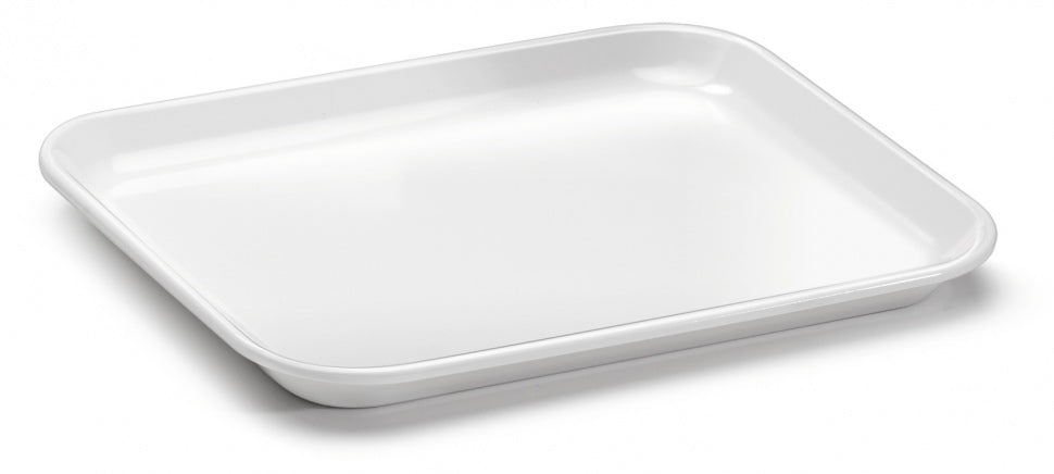Instrument tray with high rim white, 15 X 19 X 1.7 cm