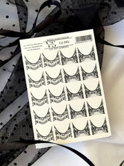 Slider CUT OUT ohne Ausschneiden Lace (Wasserlösliche Aufkleber) CU-045 von VS Nails
