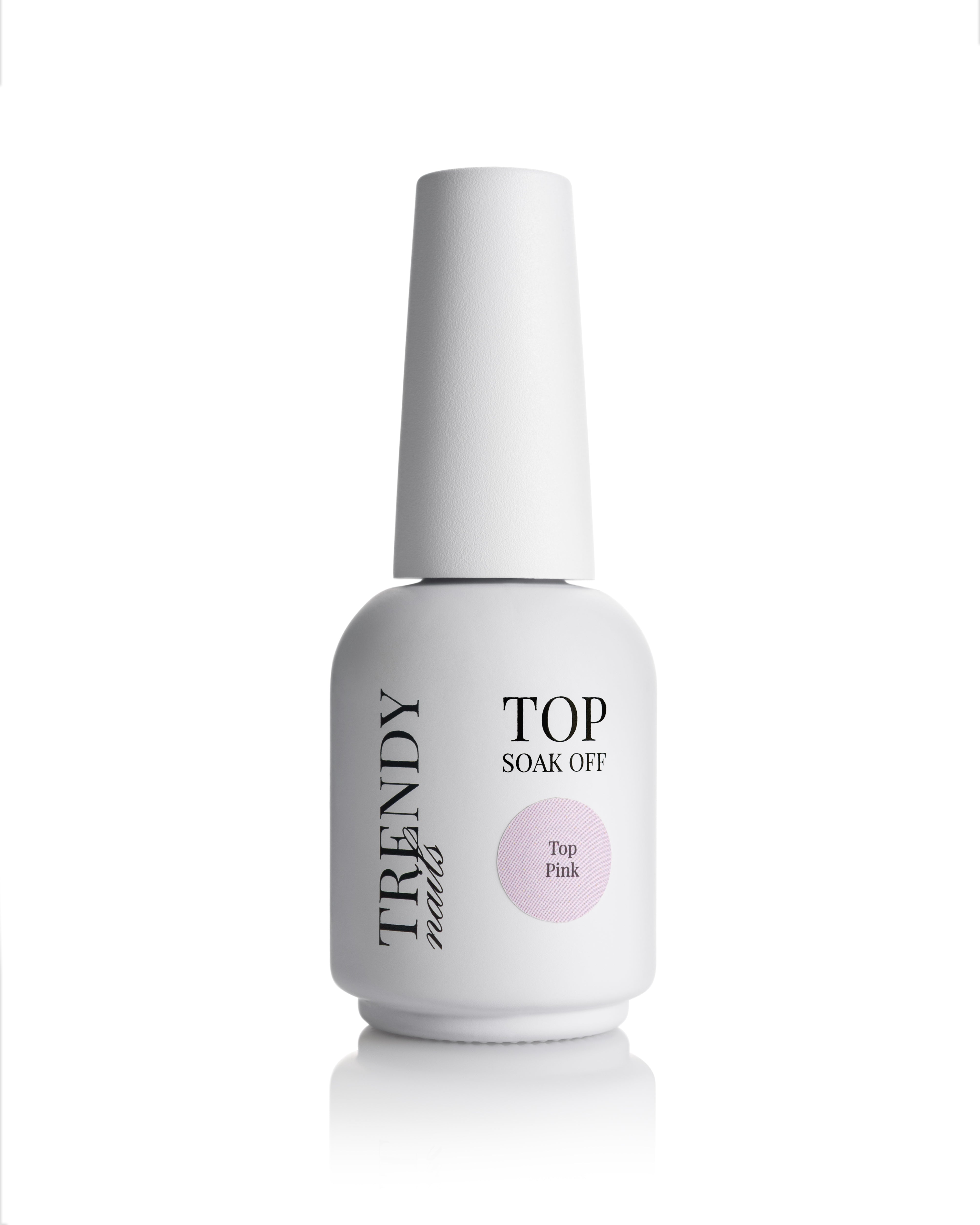 Pink Top Coat NO WIPE 10/15ml von Trendy Nails TPO-Free