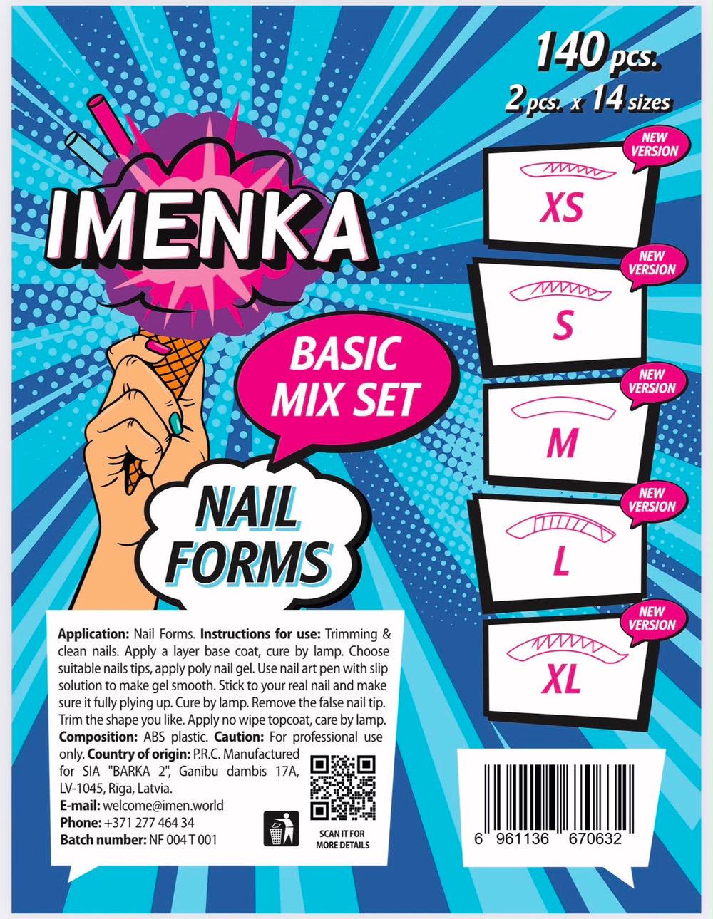 Nail Forms "Basic Mix" 140 Stk.  von Imenka