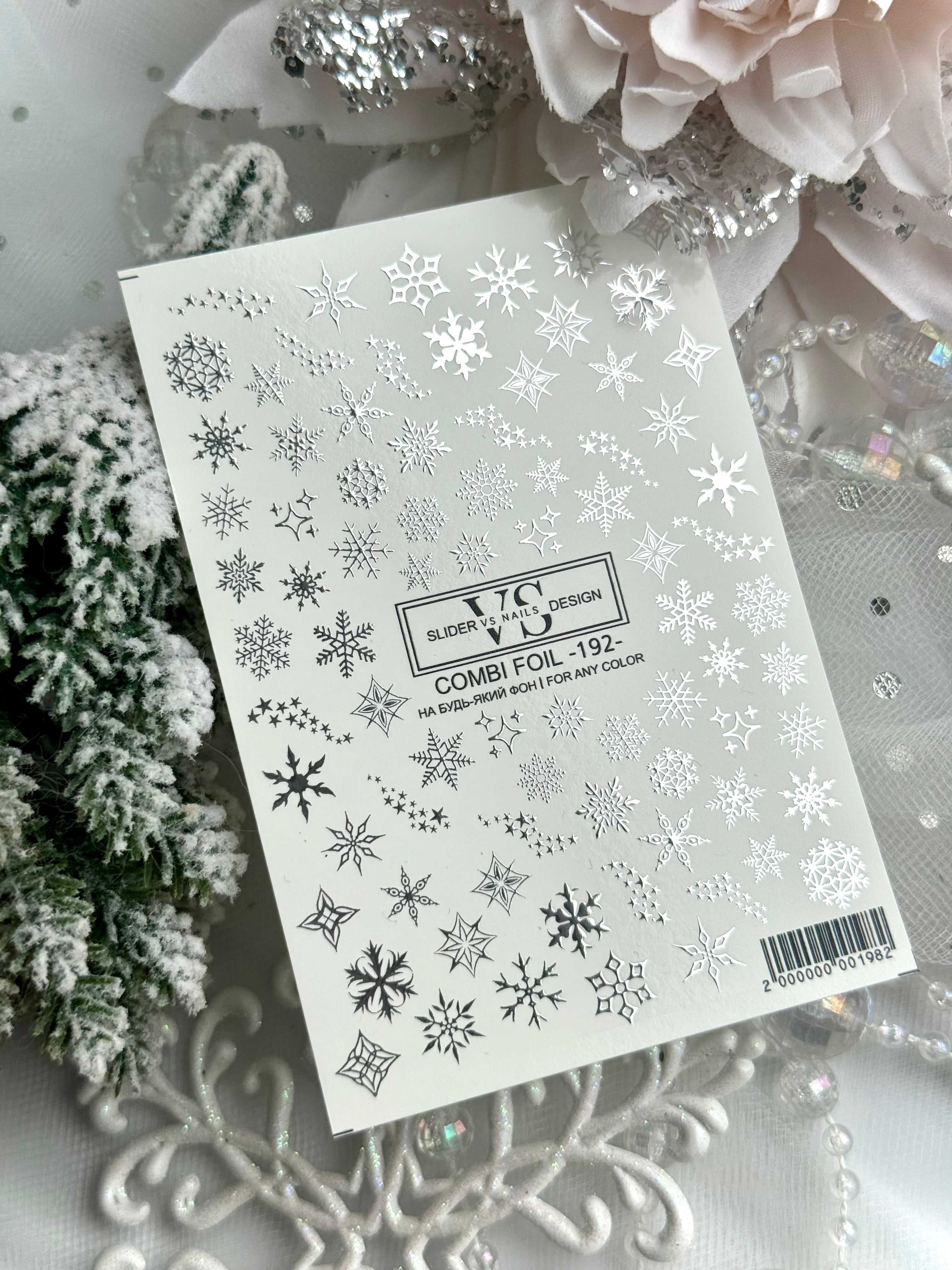 Slider mit Folie (Wasserlösliche Aufkleber) von VS Nails 192 COMBI FOIL