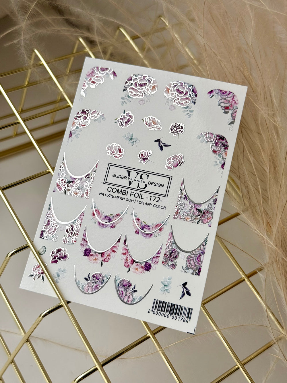 Slider mit Folie (Wasserlösliche Aufkleber) von VS Nails 172 COMBI FOIL