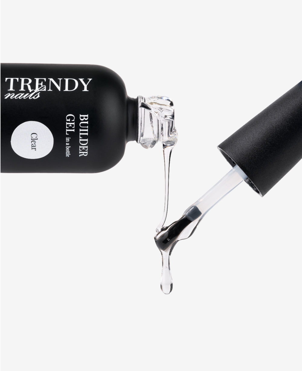 Builder Gel in bottiglia o in barattolo Clear di Trendy Nails 15ml/30ml (autolivellante)