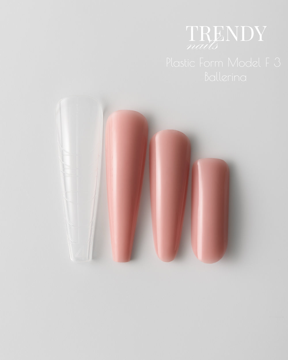 Верхние формы для моделирования ногтей «Балерина» (F3), 140 шт. от Trendy Nails