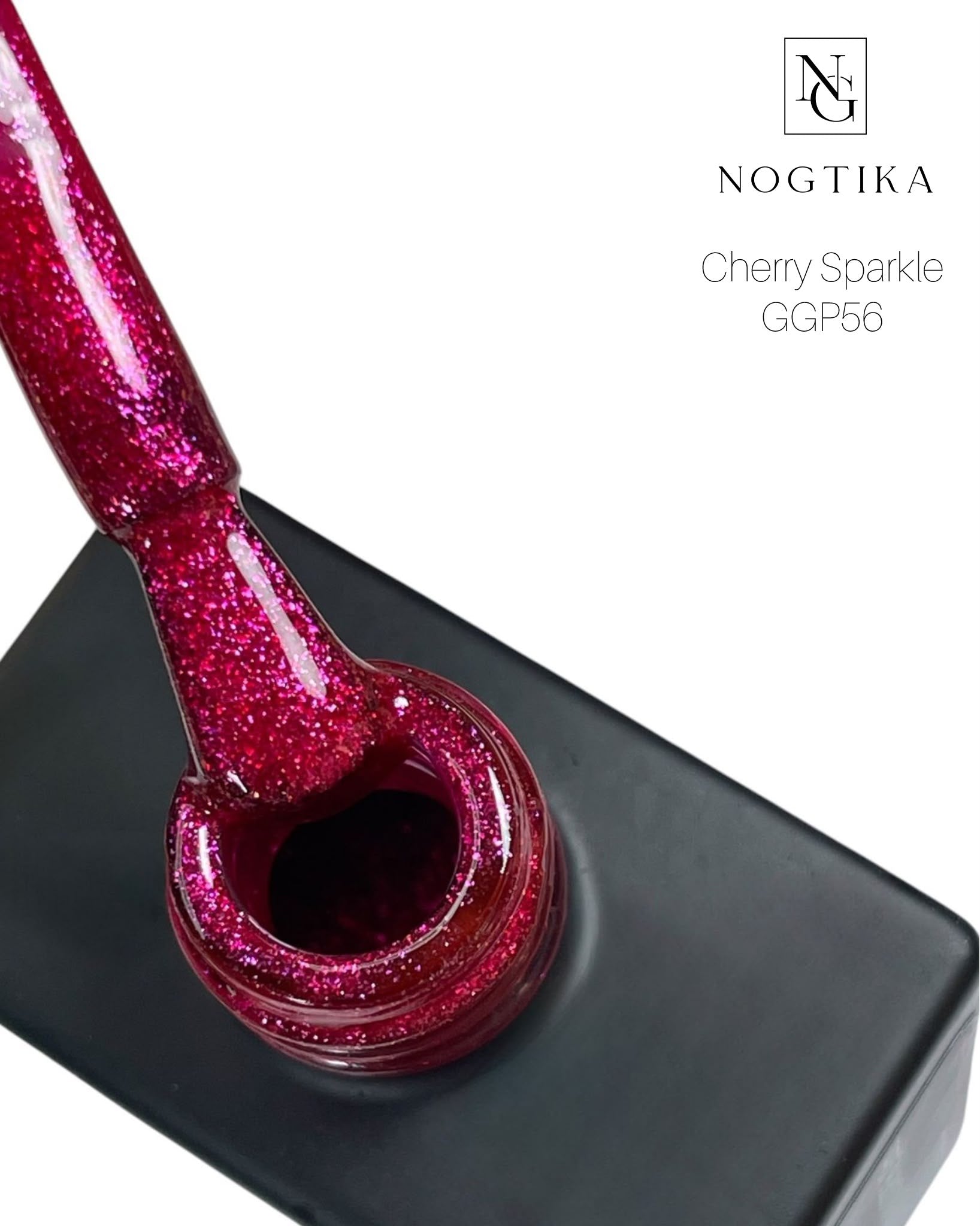 Glitter Gel Polish Cherry Sparkle Nr. GGP56 (12ml) TPO-free