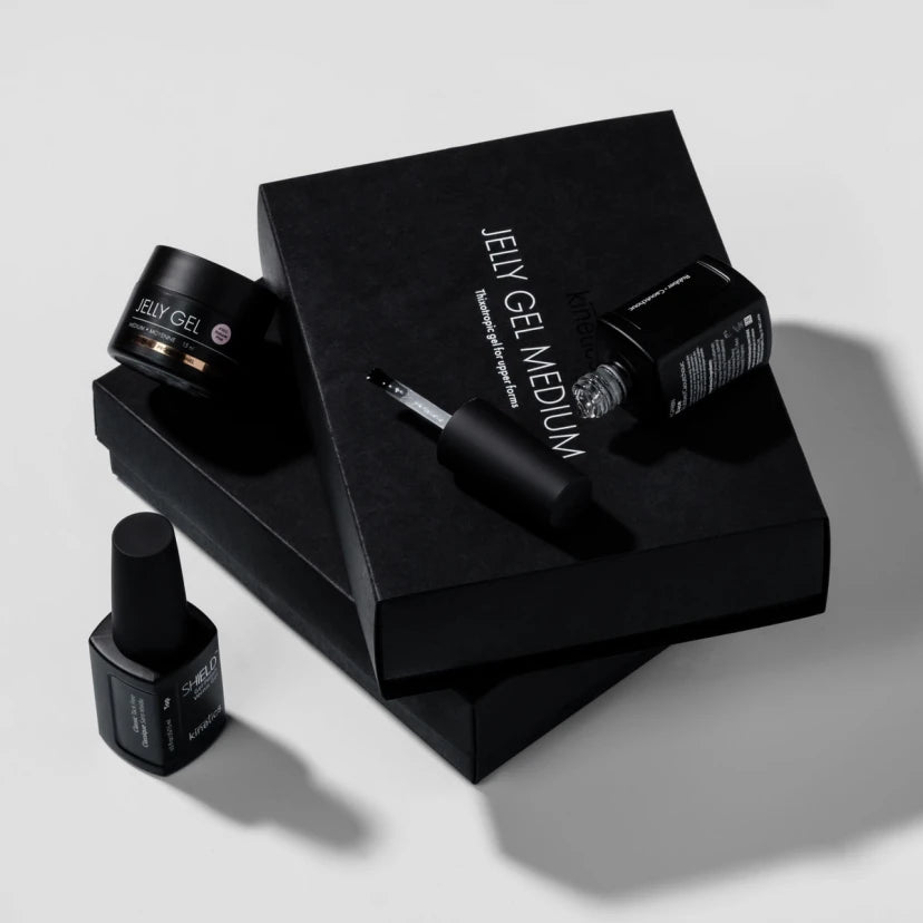 NEU Kinetics  (TPO/HEMA-free) Testpaket TREND TRIO Shield Gel in Bottle #937, #938 und Nude Top Stone#939