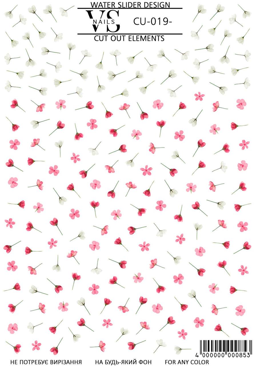 Slider CUT OUT ohne Auschneiden (Wasserlösliche Aufkleber) CU19 von VS Nails
