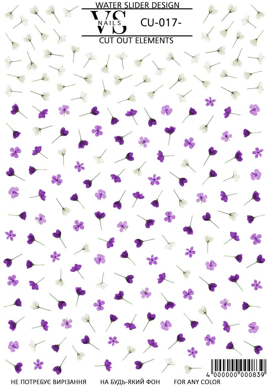 CUT OUT slider without cutting (water-soluble decals) CU17 by VS Nails