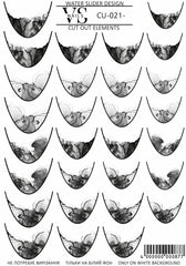 Slider CUT OUT ohne Auschneiden (Wasserlösliche Aufkleber) CU21 von VS Nails