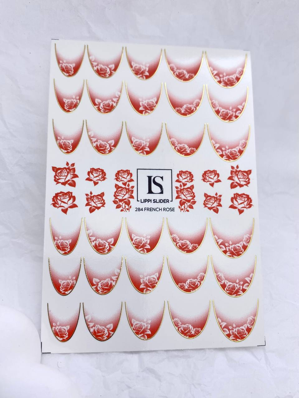 Slider "French Rose 284 (Wasserlösliche Aufkleber) von Lippi Slider