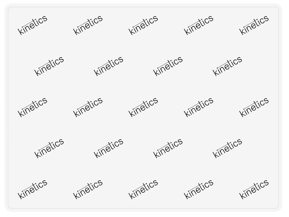 KINETICS Silicone Table Mat 31x41 cm black/white