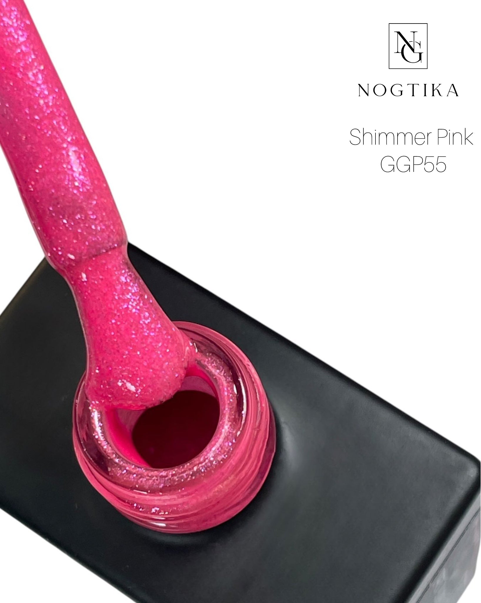 Glitter Gel Polish Shimmer Pink Nr. GGP55 (12ml) TPO-free