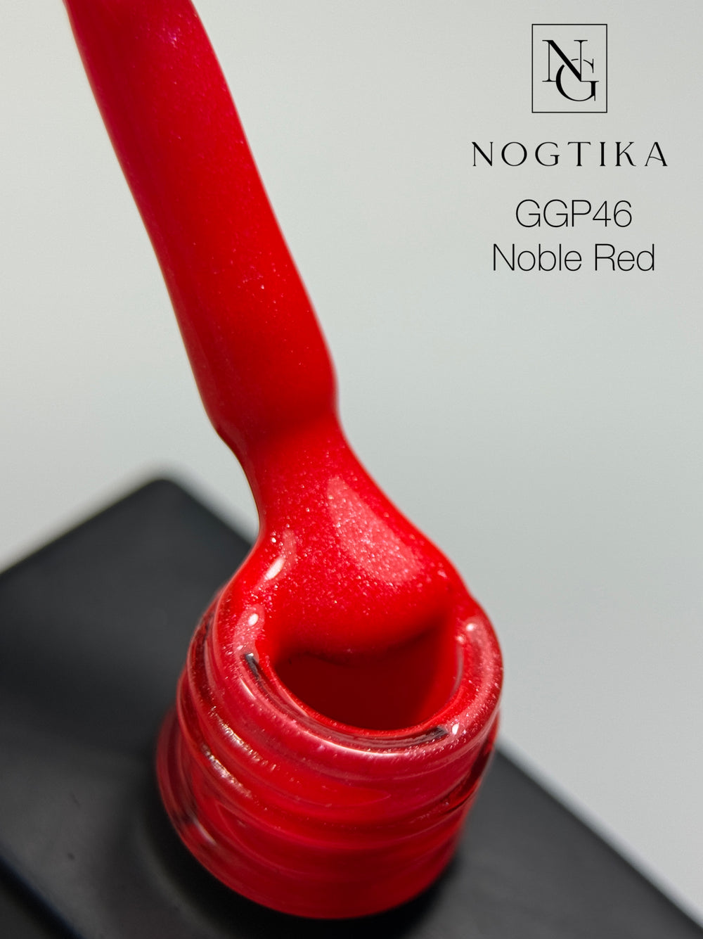 Глиттер-гель-лак № 46 Noble Red (12 мл), без TPO