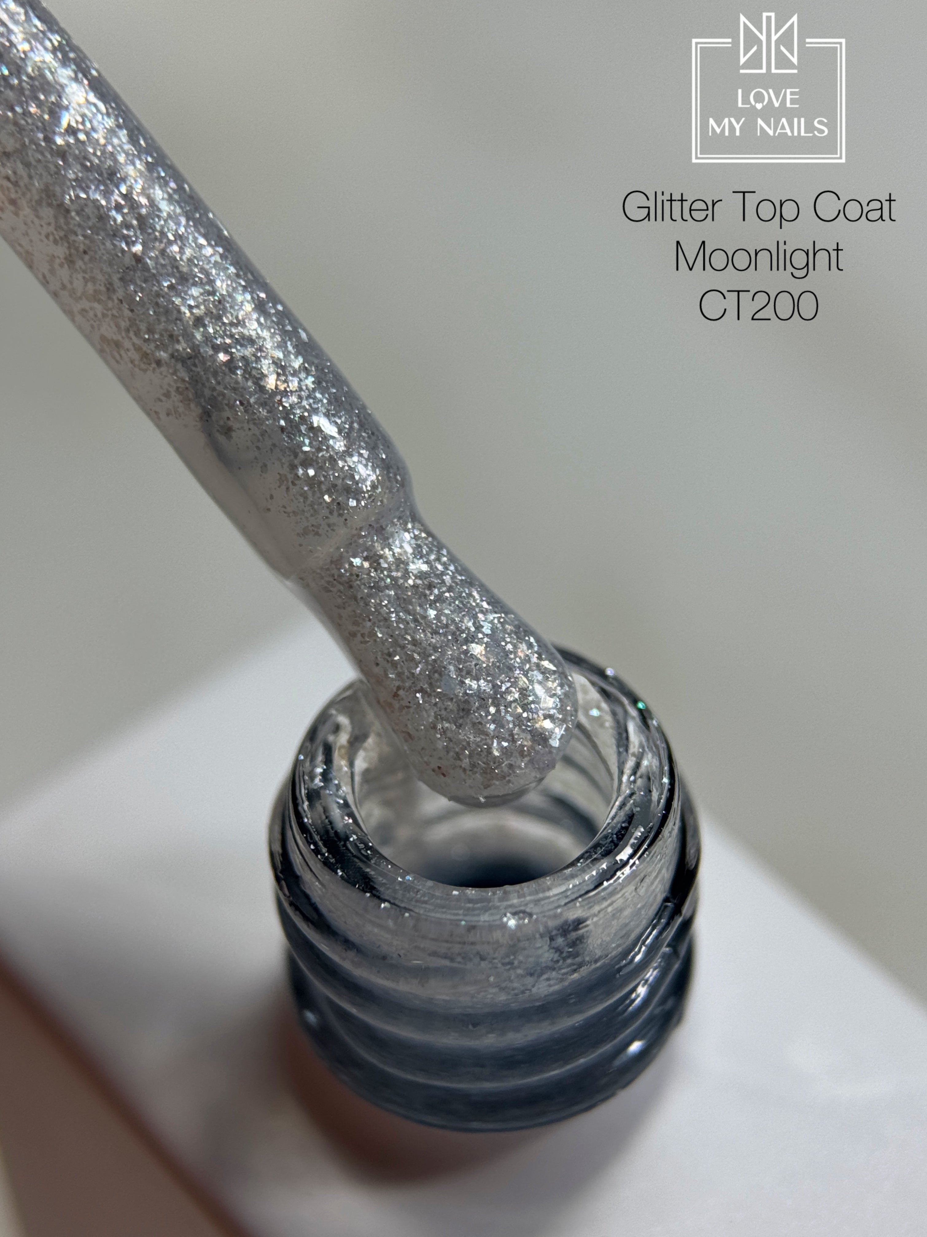 Glitter Top Coat Moonlight NO WIPE 12ml von Love My Nails (TPO-free)