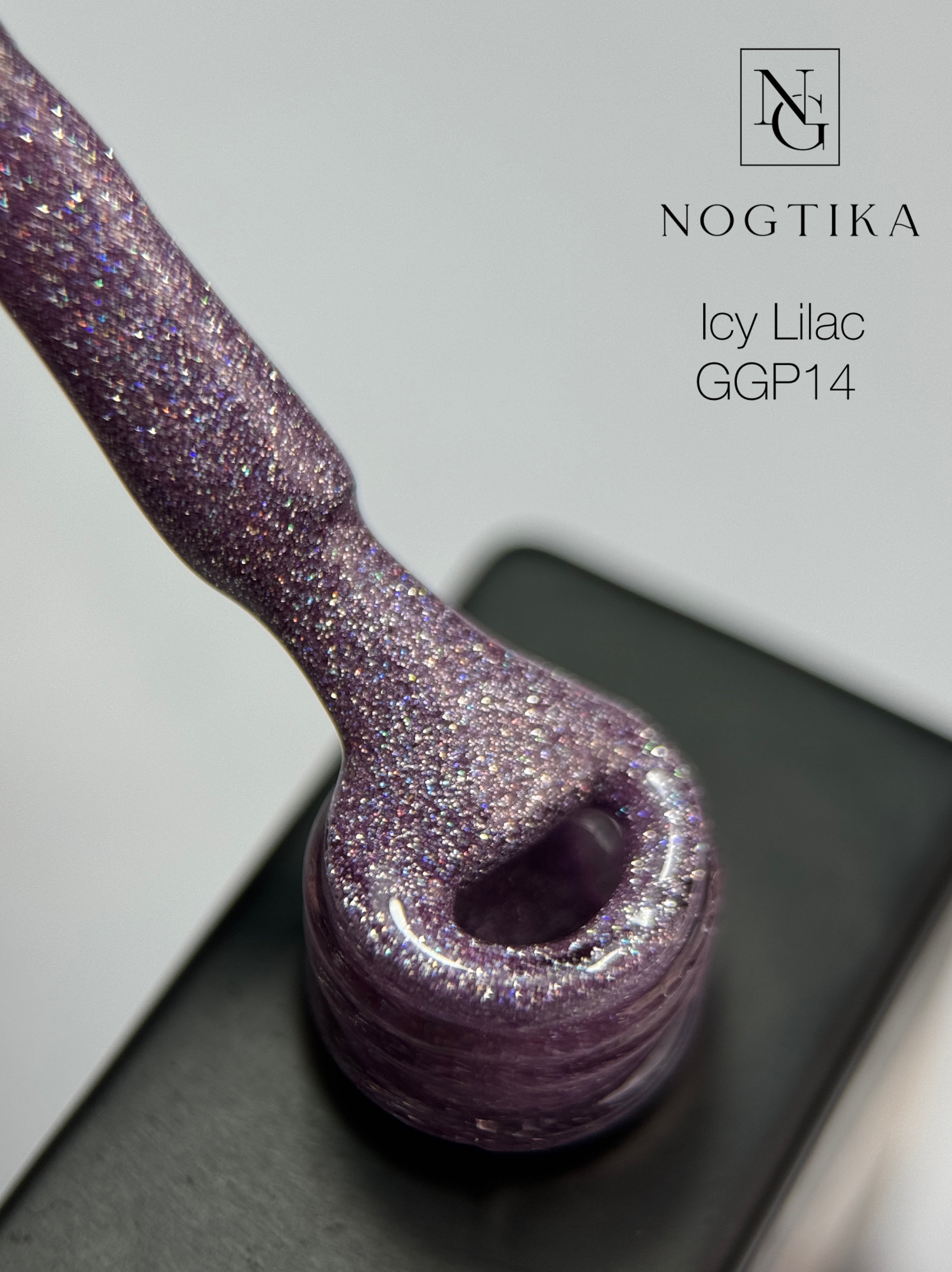 Glitter Gel Polish # 14 Icy Lilac Flash (12ml) TPO-free