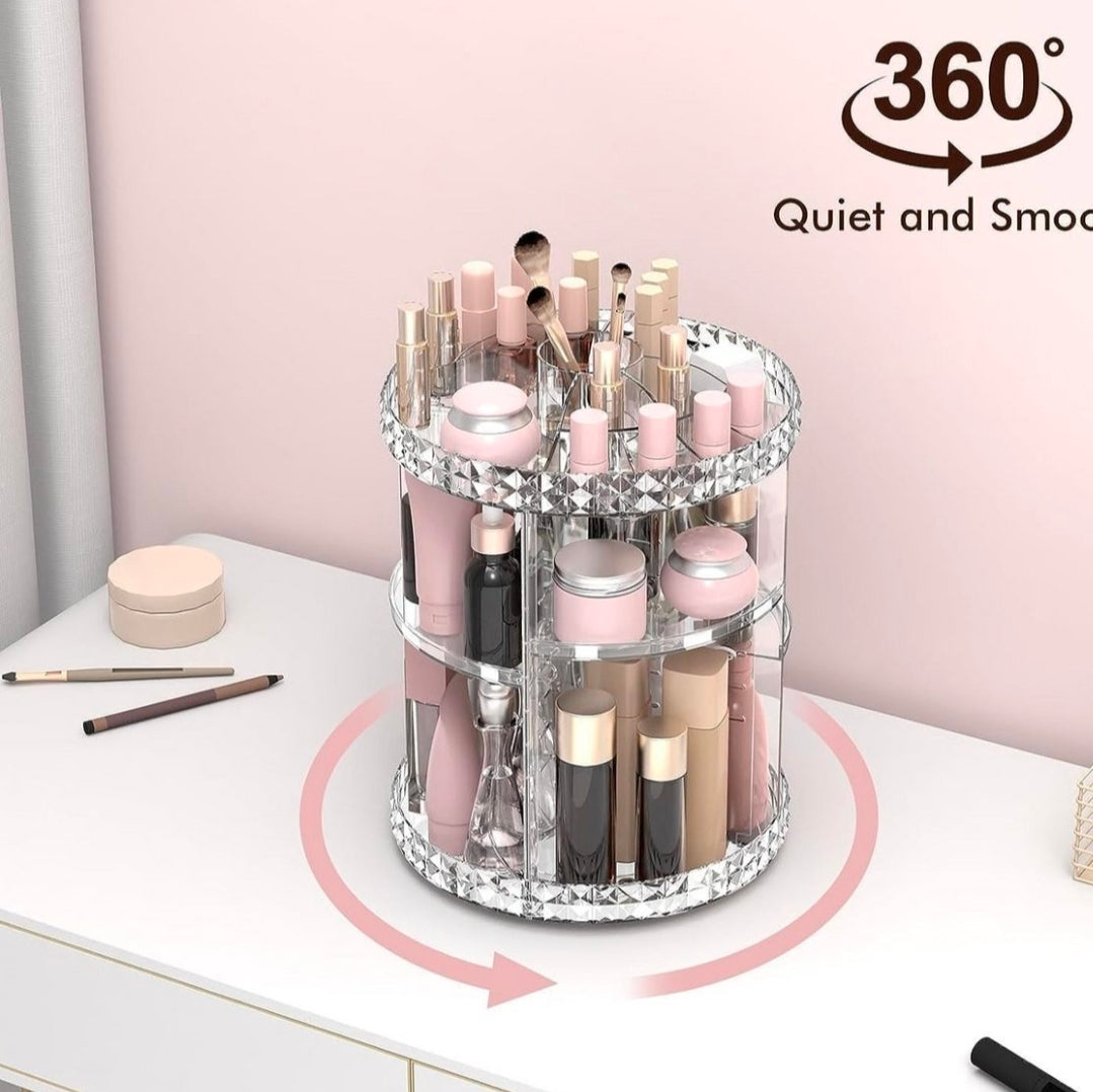 Schminktisch-Organizer/Make-up-Organizer (360° Drehbar)