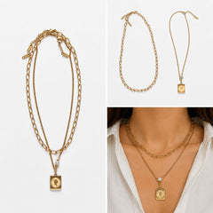Stylische asymetrische Kette in gold  (Modeschmuck) 6