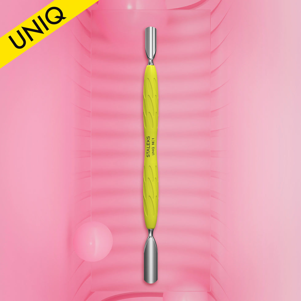 Nagelhautschieber mit Silikongriff "Gummy" UNIQ 10 TYP 1 (breiter runder Schieber + schmaler runder Schieber)