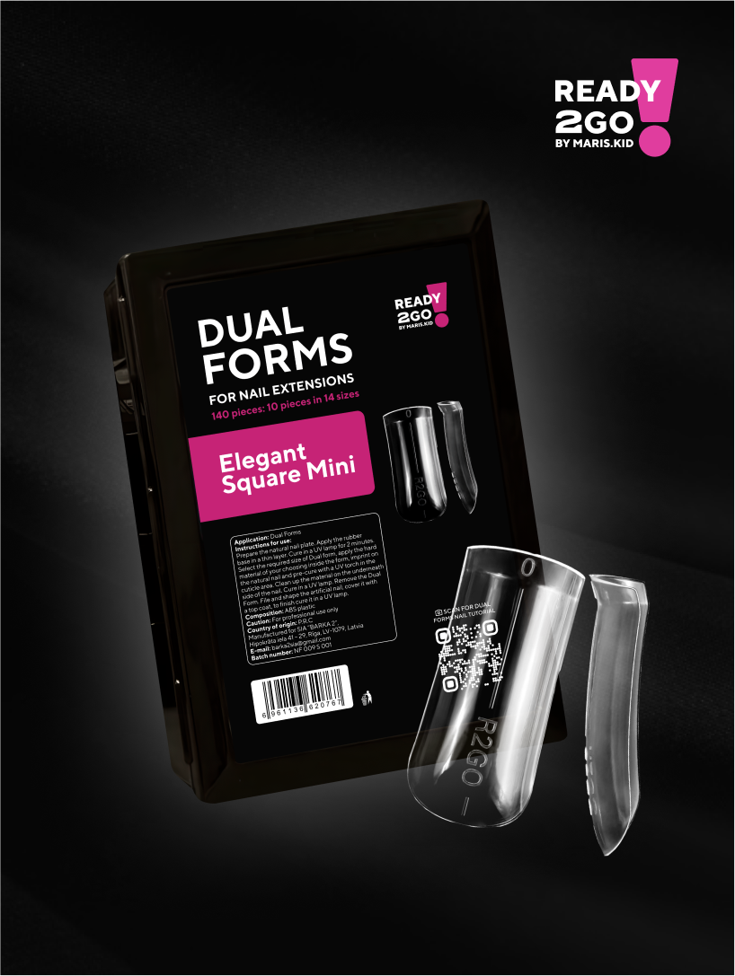 R2GO Dual Tips Elegant Square Mini 140 Stk. von MARIS.KID 1 Packung