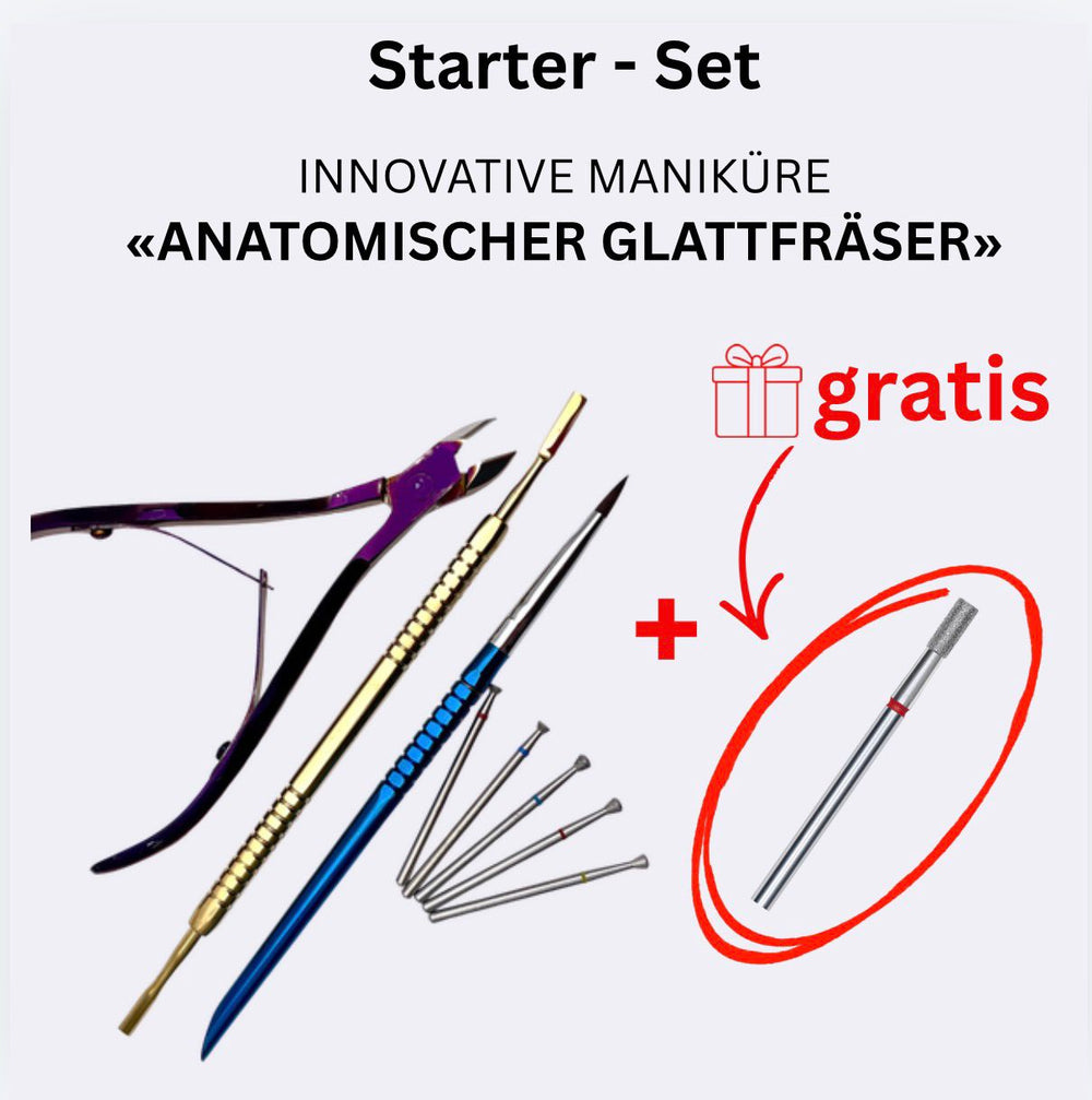 Innovative Manicure Starter Set "Anatomical Smooth Cutter" + Free Cylinder Bit (Lysaya Freza)