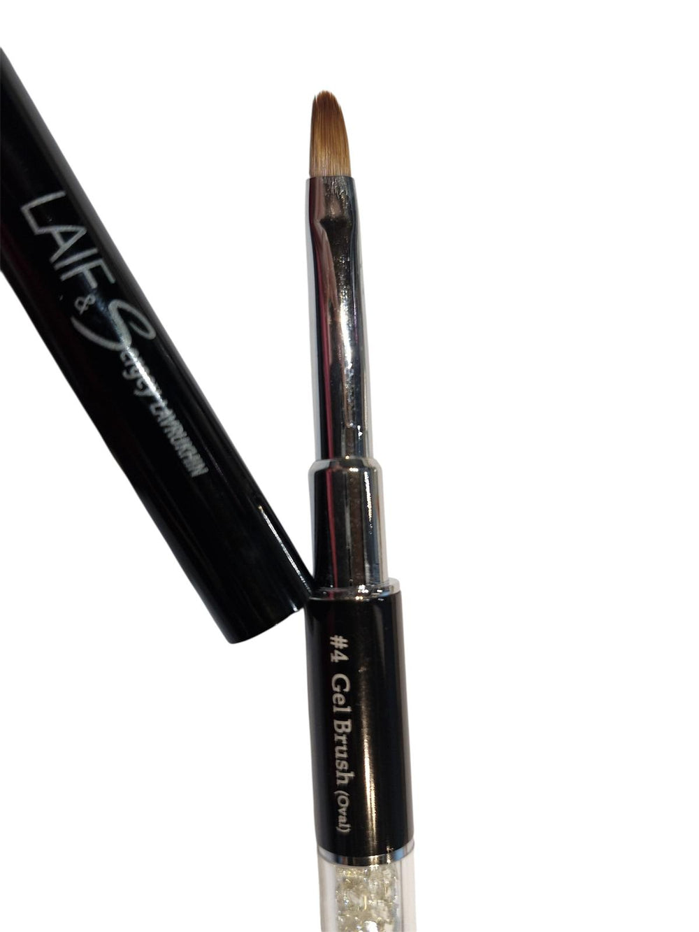 Laif&SL Gel Pinsel 4 Größe oval Schwarz